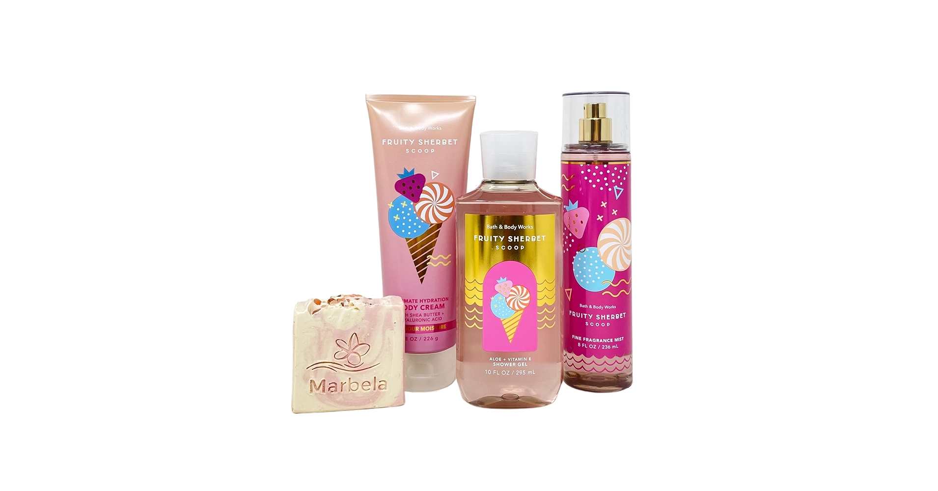 Amazon.com : Bath & Body Works Fruity Sherbet Scoop 3 Piece